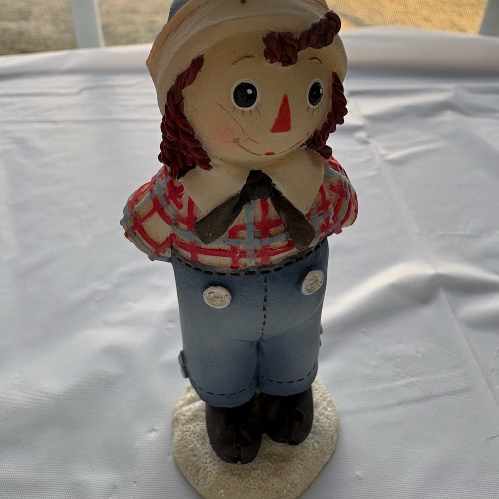 MINT Enesco Raggedy Ann & Andy Multicolor Resin & Glass Figurine Set of 3 - Picture 9 of 10